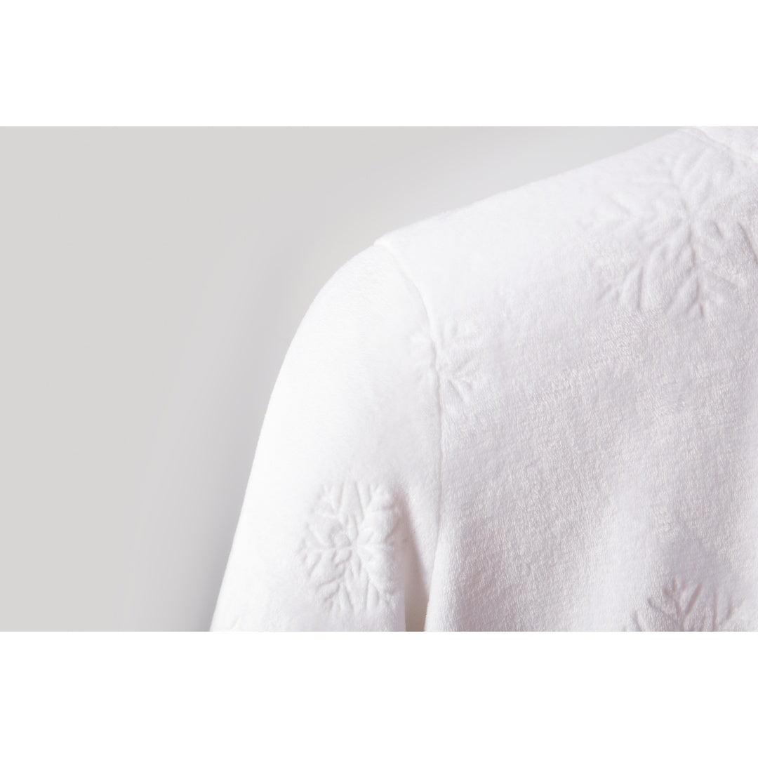 Thick Nightgown Long Robe Sleepwear With Two Side Pockets And Belt