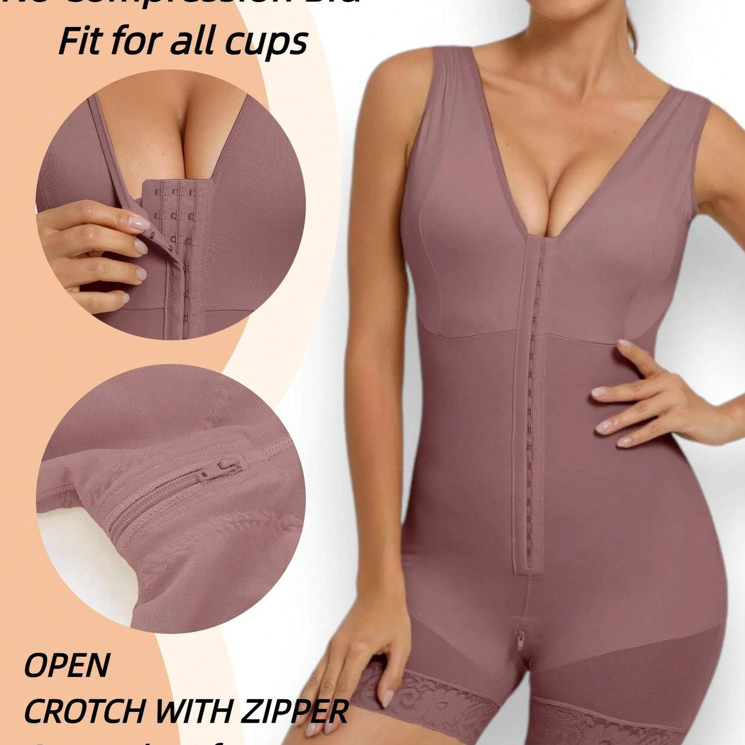 Fajas Colombianas Women's Shapewear, Full Body Sculpting After Abdominal Control, Hip Lifter With Zipper Crotch, Women's Fitness Set,- Prohibition Of Selling On The Amazon Platform