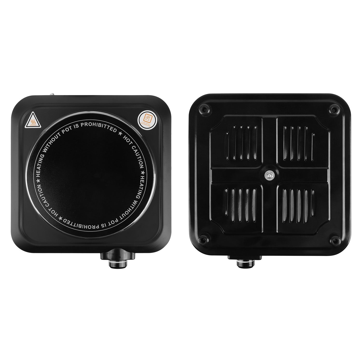 1200W Electric Infrared Single Burner Portable Heating, Hot Plate Stove Countertop RV Hotplate With 7.5in Glass Cooktop