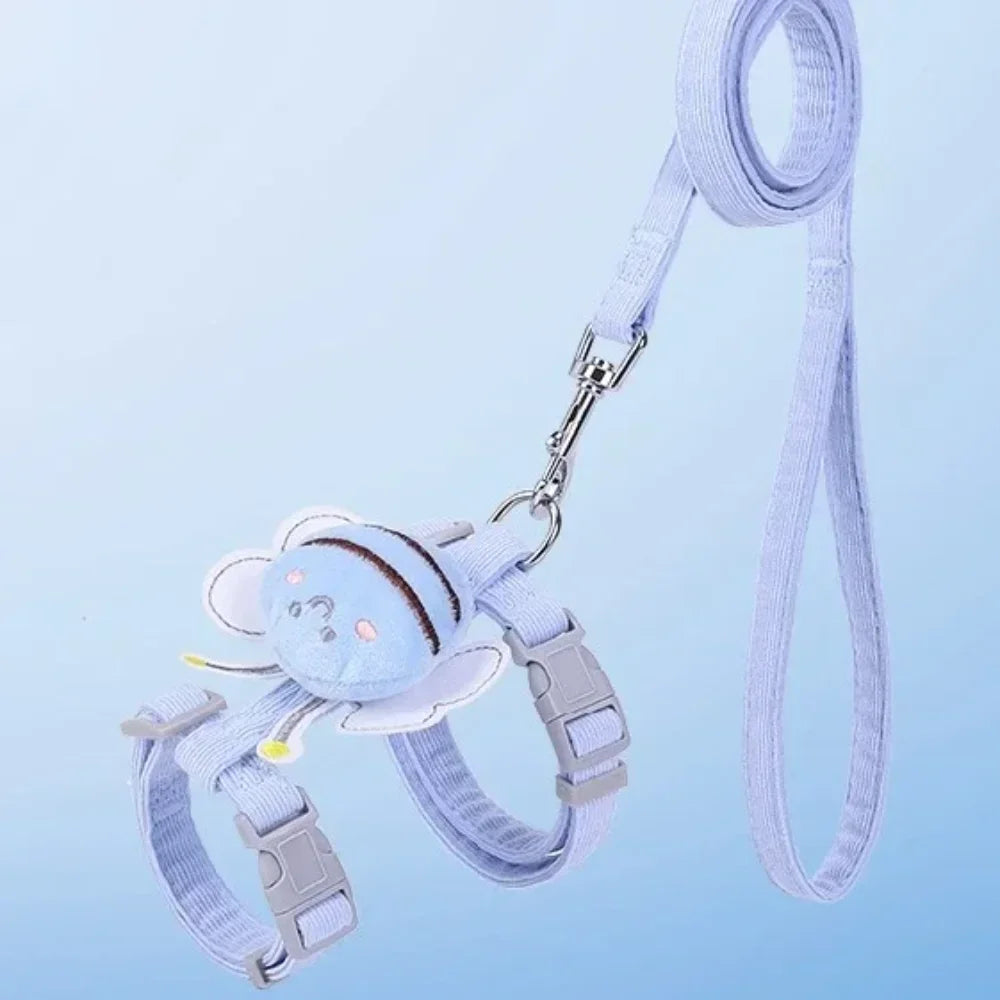 Cat Harness Leash Collar Set Adjustable