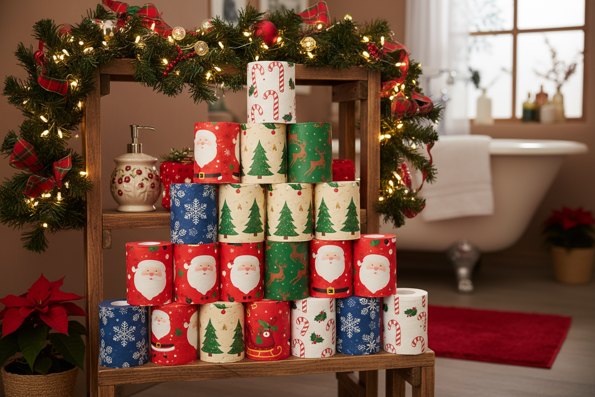 Transform Your Home with Christmas Pattern Toilet Paper