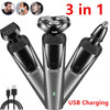 Men’s Electric Rotary Shaver – Waterproof Wet & Dry Razor with Pop-Up Beard Trimmer & Nose Hair